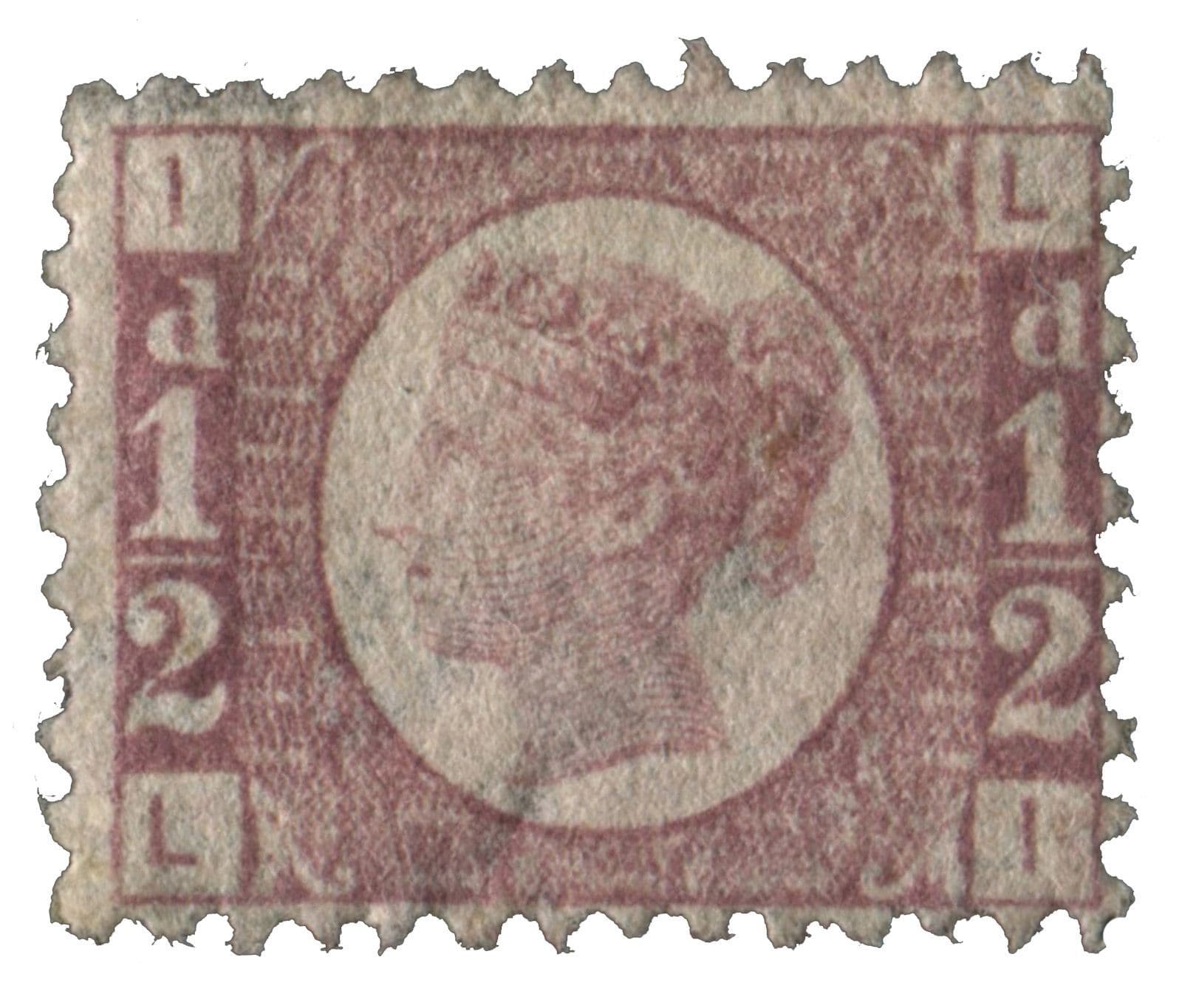 1858-70 d Plates. WMK ''Halfpenny''