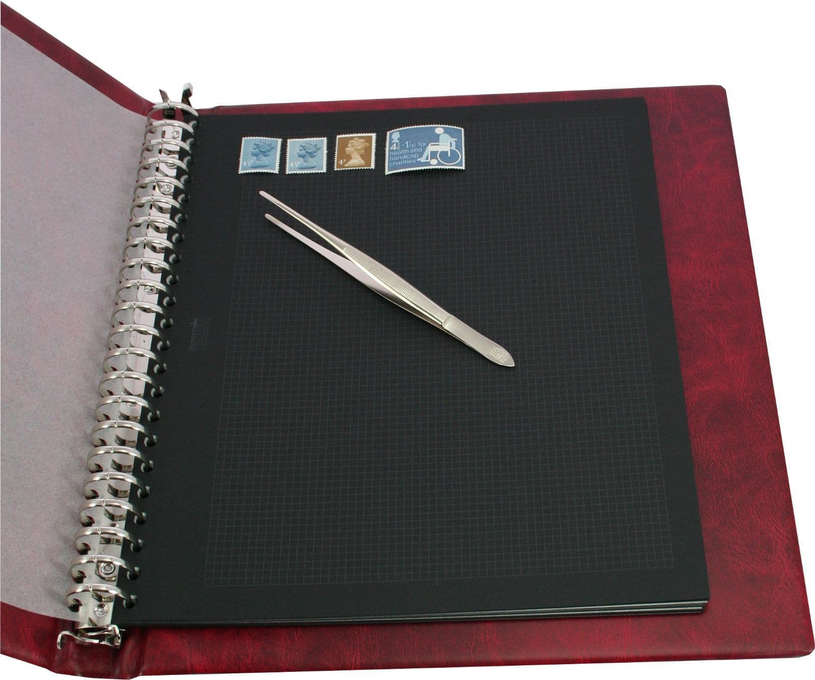 Salisbury Multi-Ring Stamp Album - Black pages