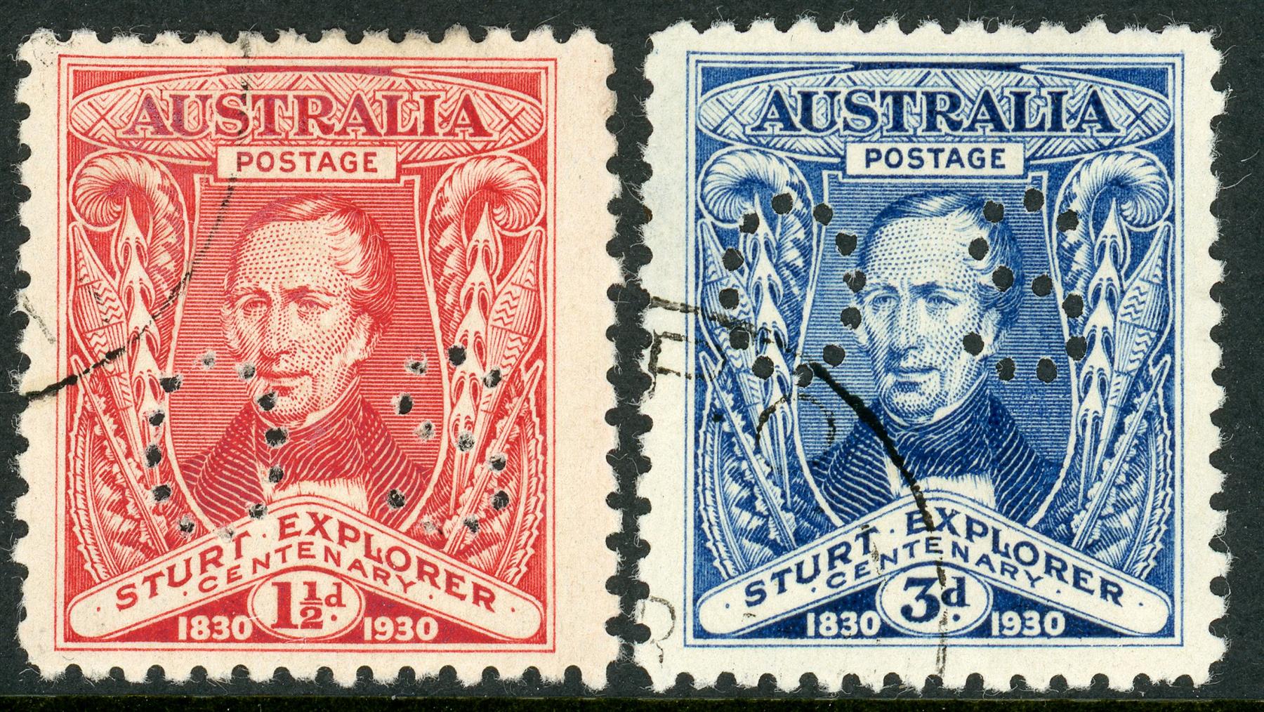 Australia / Official 1930 SG.O121-O122 F/U