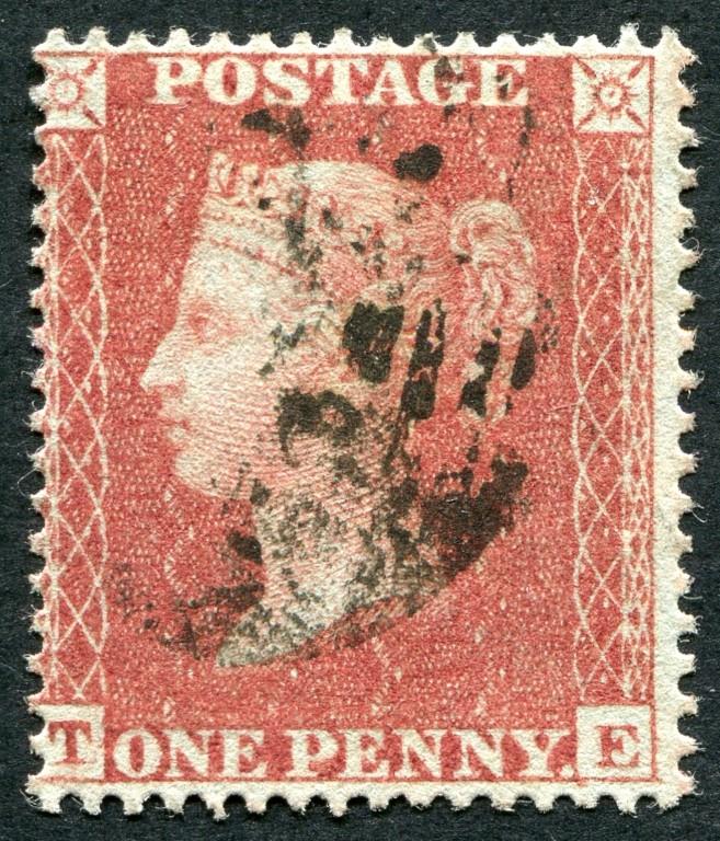 SG21 SpecC4 1d Red-Brown plate 15 TE, F/U - a scarce plate