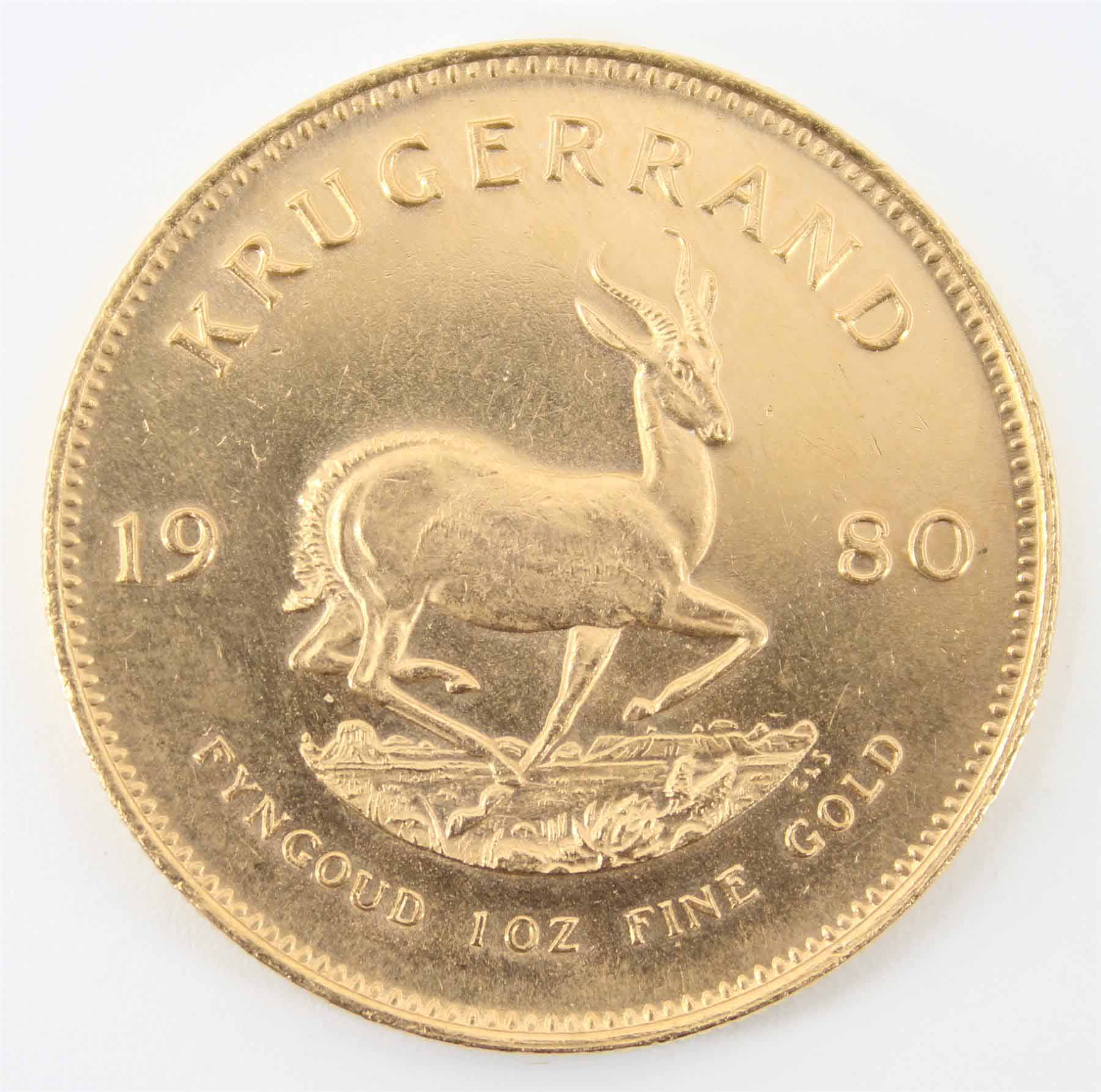 1980 Krugerrand 1oz Fine gold Springbok