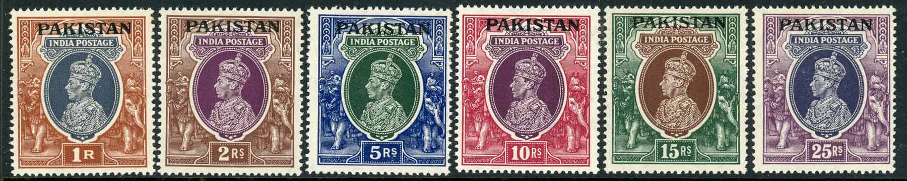 Pakistan 1947 SG.1-19 U/M