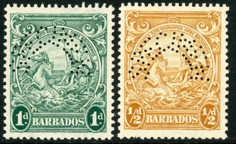 Barbados 1942 SG.248cs & 249bs U/M