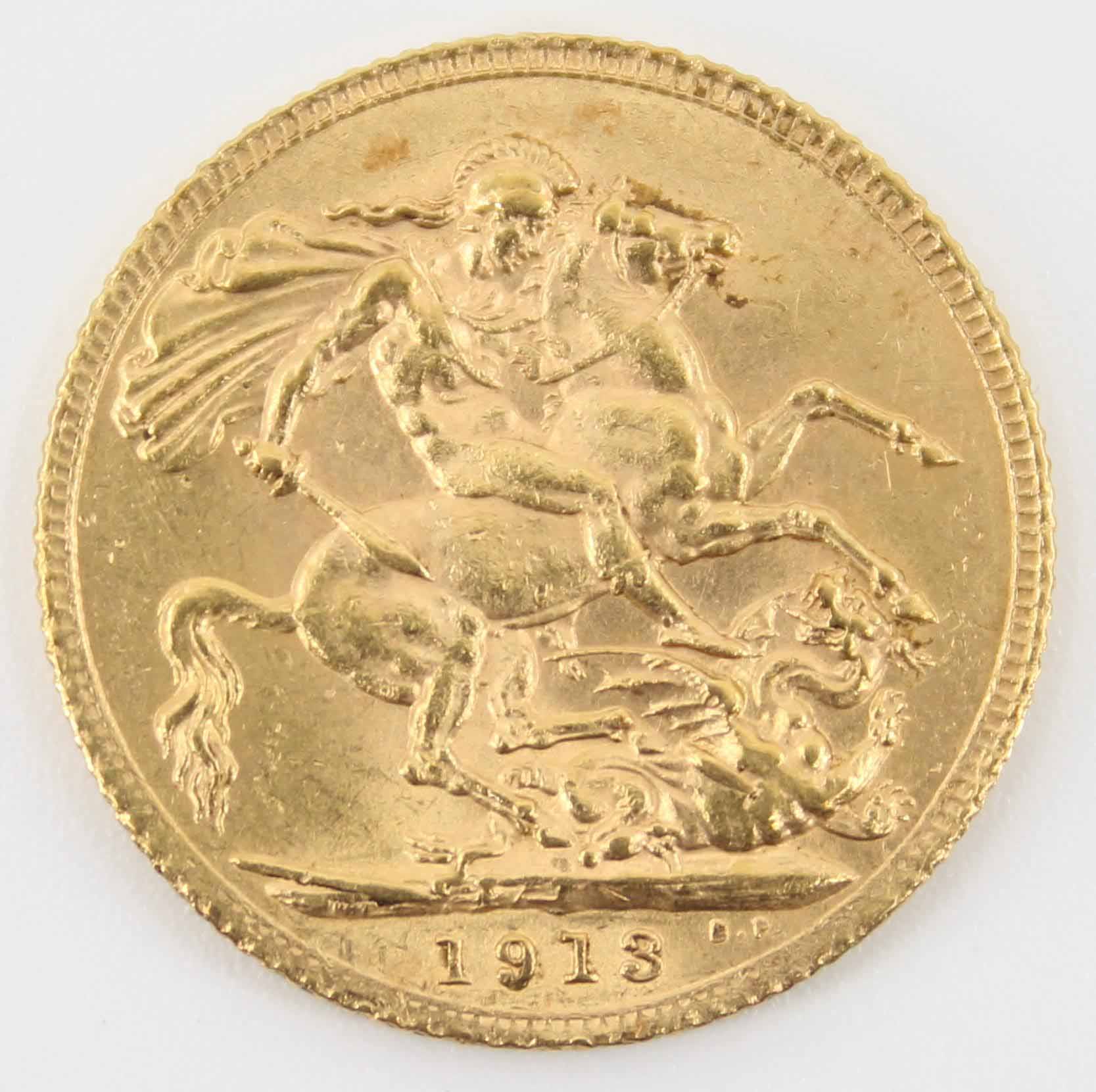 1913 King George V Sovereign London Mint