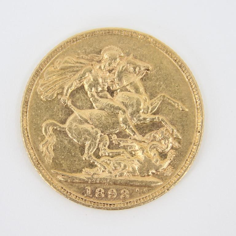 1893 Victoria Sovereign Jubilee Head / St. George Dragon