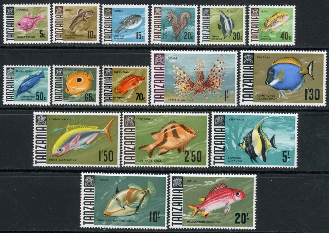 Tanzania 1967-73 SG.142-157 U/M