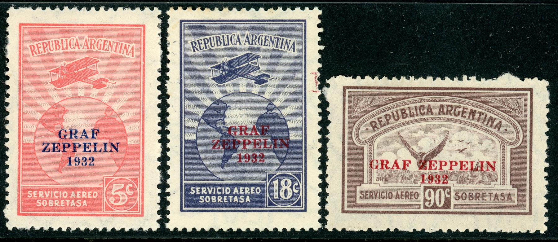 Argentina 1933 SG.629-631 M/M slight aging