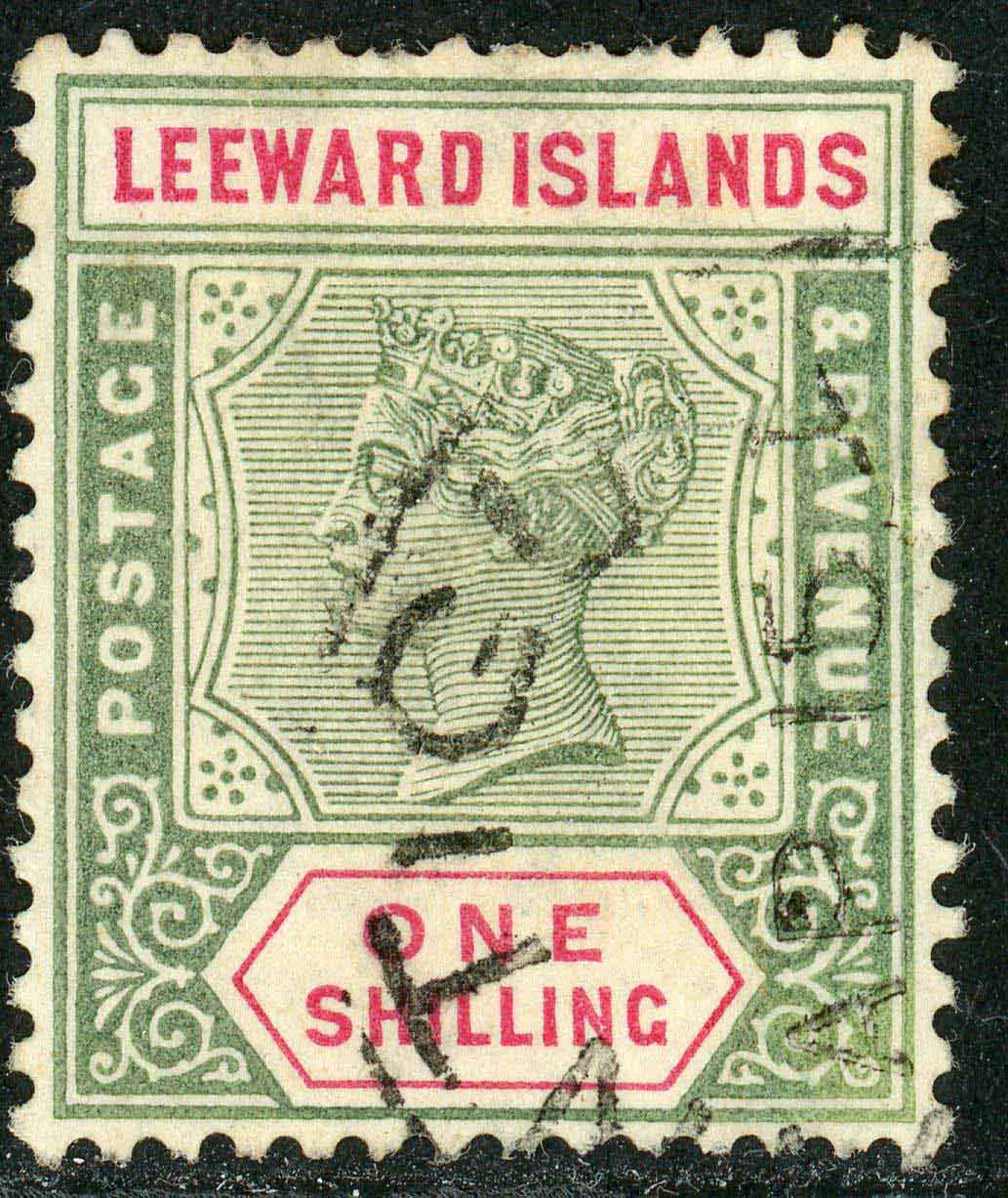 Leeward Islands 1890 SG.7 Used (short perf)