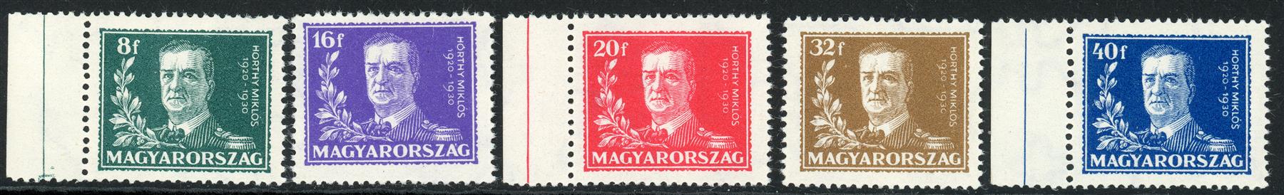 Hungary 1930 SG.513-517 U/M