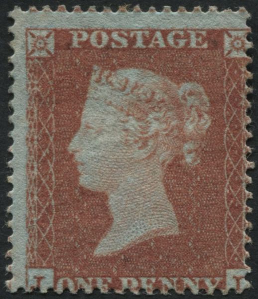 1854-57 1d Red-Brown, Die 1, JJ, off centre but fine colour, mounted mint.