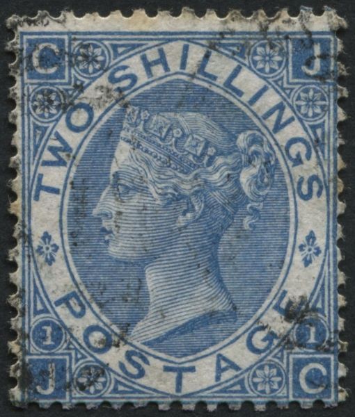 1867 2/- dull Blue, pretty postmark and cancel