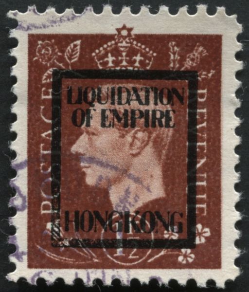 1944 Liquidation of Empire 1d Brown Hong Kong, used