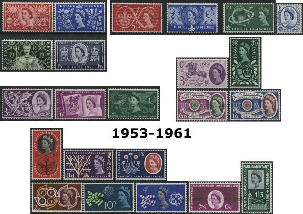 1953-1961 Commemorative Year Set