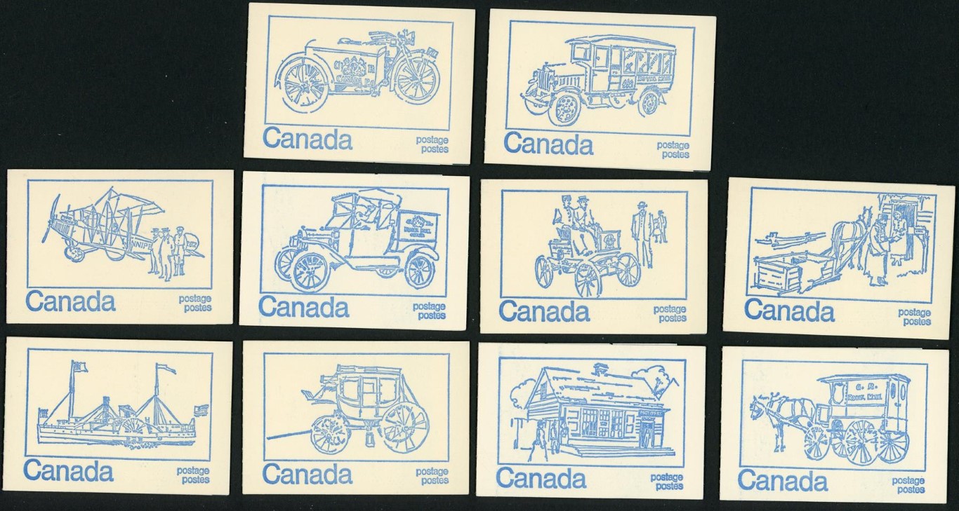 Canada 1972 SG.SB79q set of 10 different covers