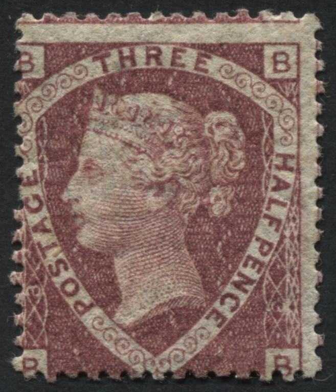 SG51 Three halfpence plate 3, perfect fresh U/M