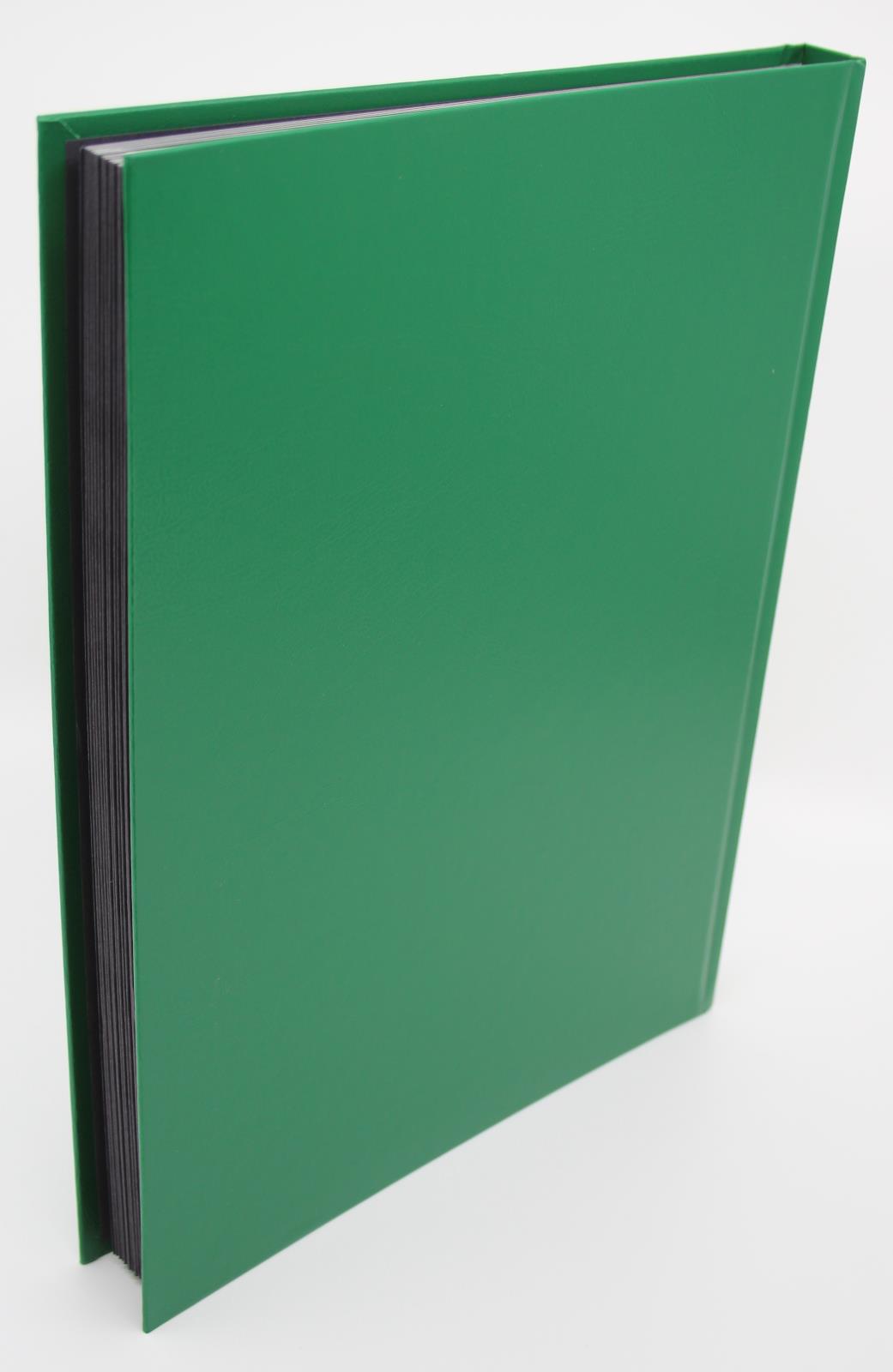 SG STANDARD Black Page Stockbook, A4, 16/32 Page, Green Cover