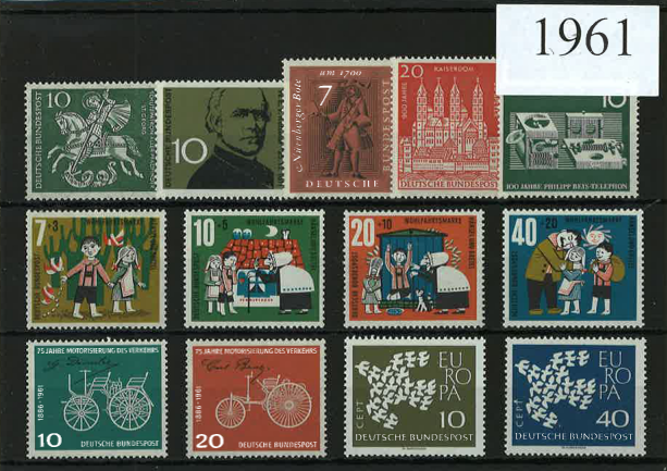 Germany Year Sets 1961 SG1260-1288 -29 Stamps