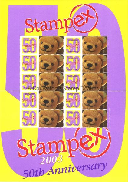 2003 Autumn Stampex Smiler Sheet