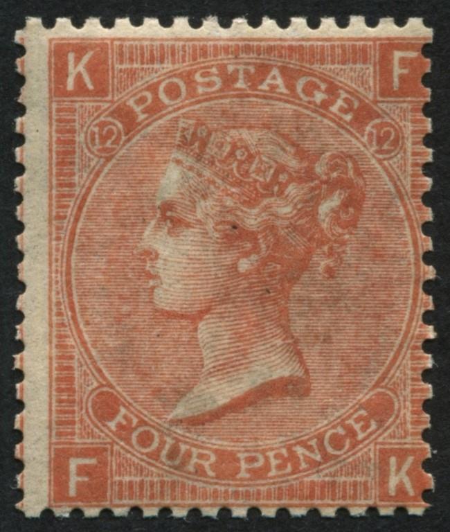 SG94 Four pence Vermilion superb U/M, lovely stamp