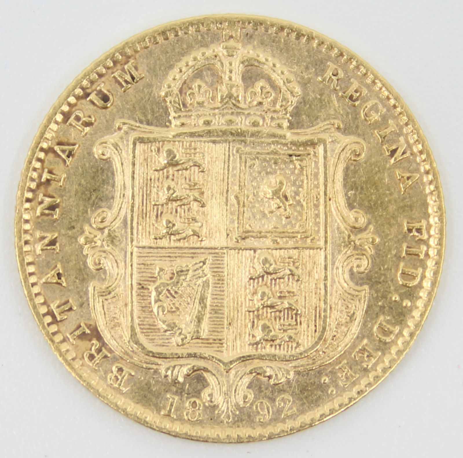 1892 Victoria Half-Sovereign Jubilee Head / Shield Design