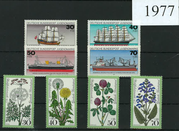 Germany Year Sets 1977 SG1805-1845 - 31 Stamps (+ 2 MS)