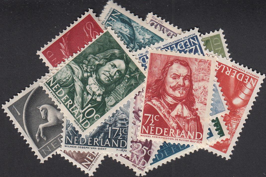 Dutch stamps Germanic symbols & Dutch heroes - Large format - 17 Stamps