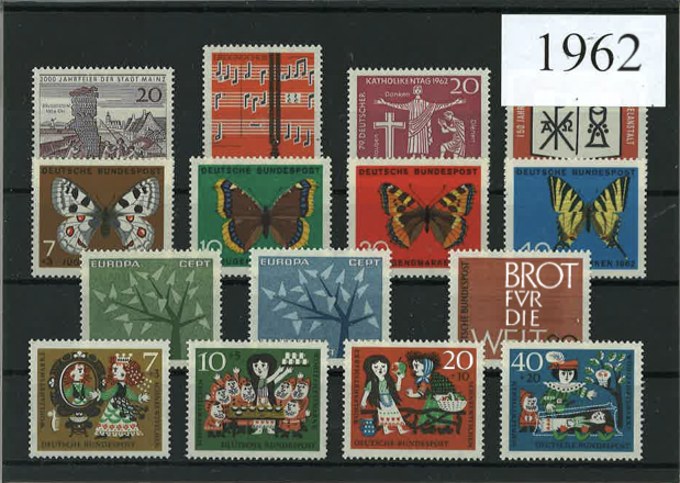 Germany Year Sets 1962 SG1289-1303 -15 Stamps