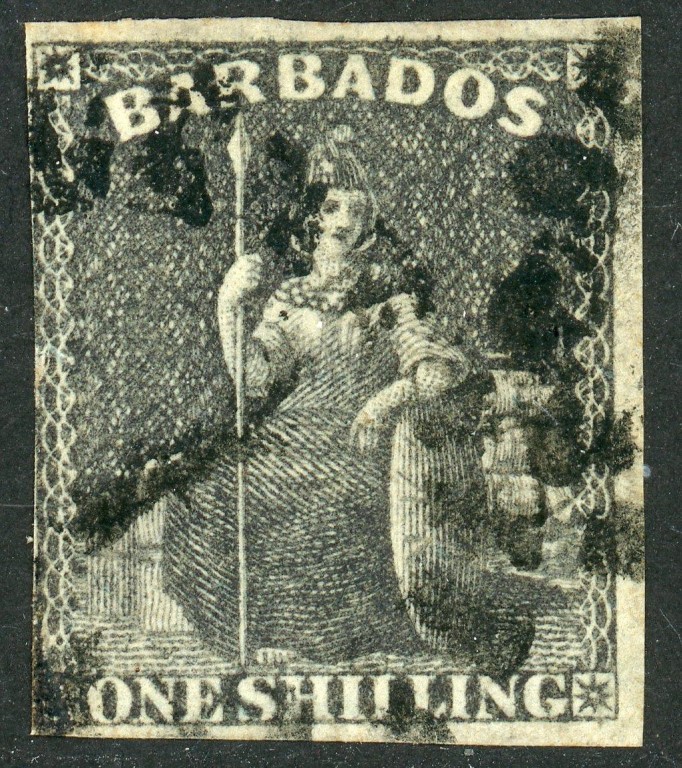 Barbados 1858 SG.12a used