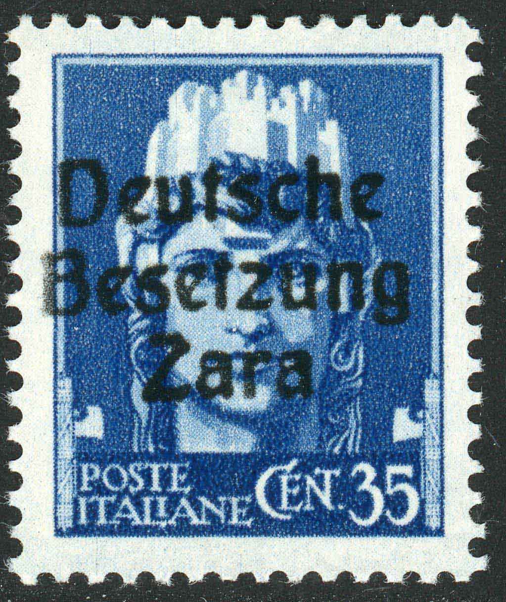 German Occupation of Yugoslavia / Zara 1943 SG.7 U/M