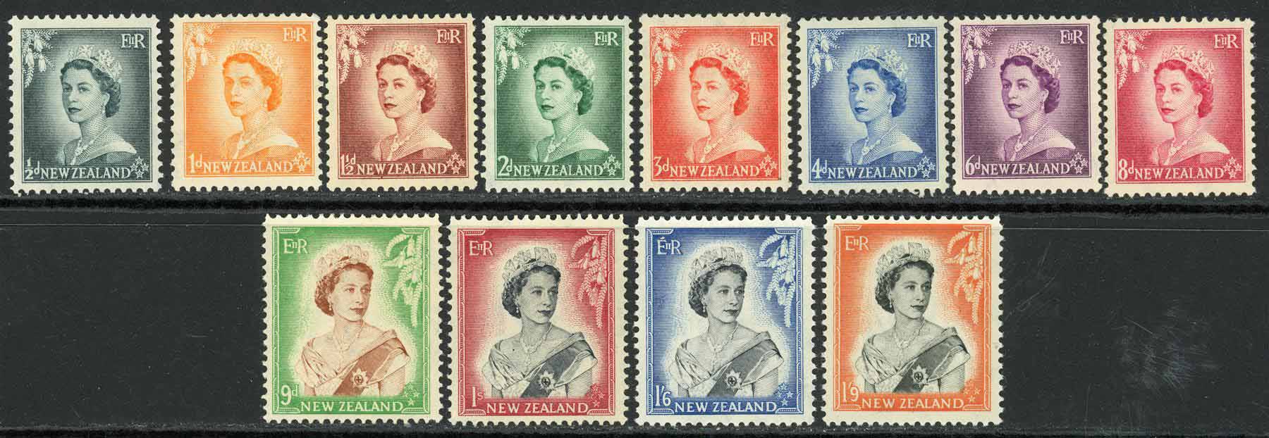 New Zealand 1953-59 SG.723-736 M/M