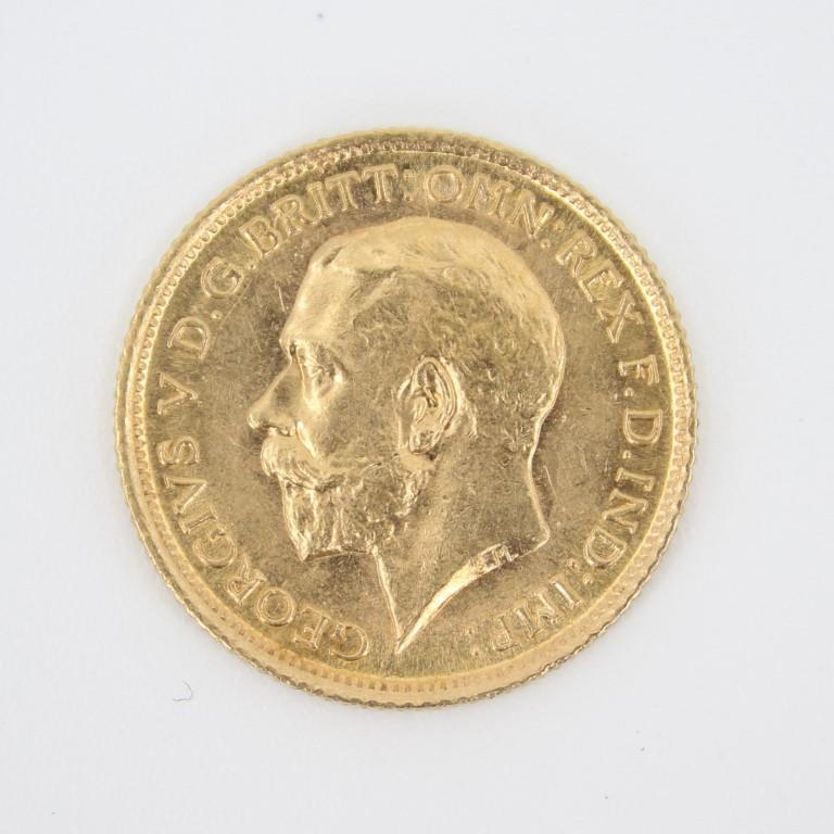 1915 George v Half Sovereign st. George Dragon (Sydney)