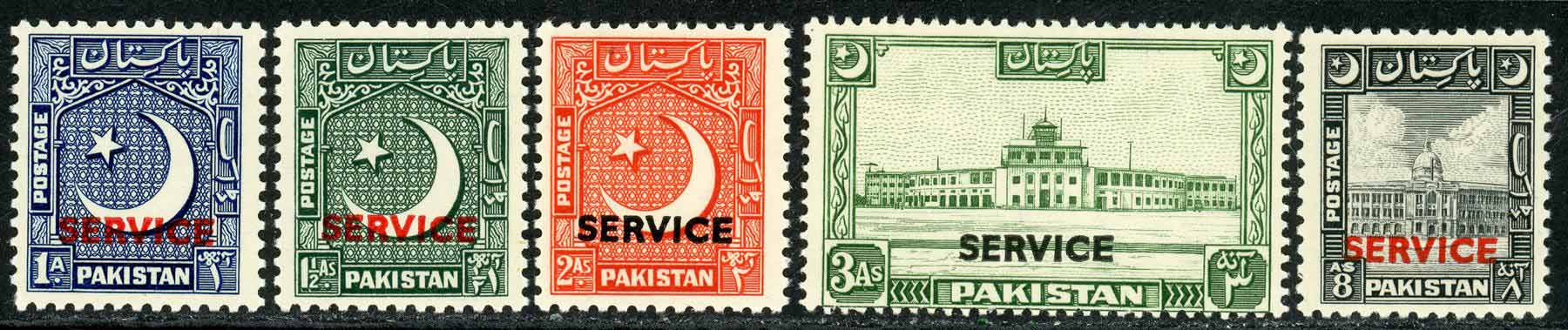 Pakistan / Official 1949 SG.O27-O31 U/M