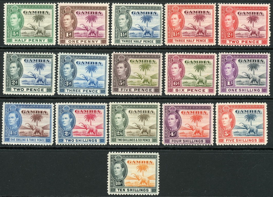 Gambia 1938-46 SG.150-161 M/M