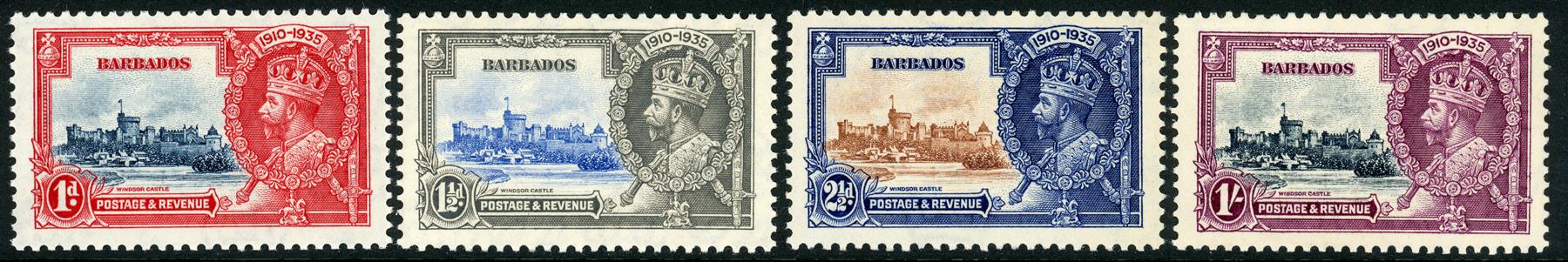 Barbados 1935 SG.241-244 U/M