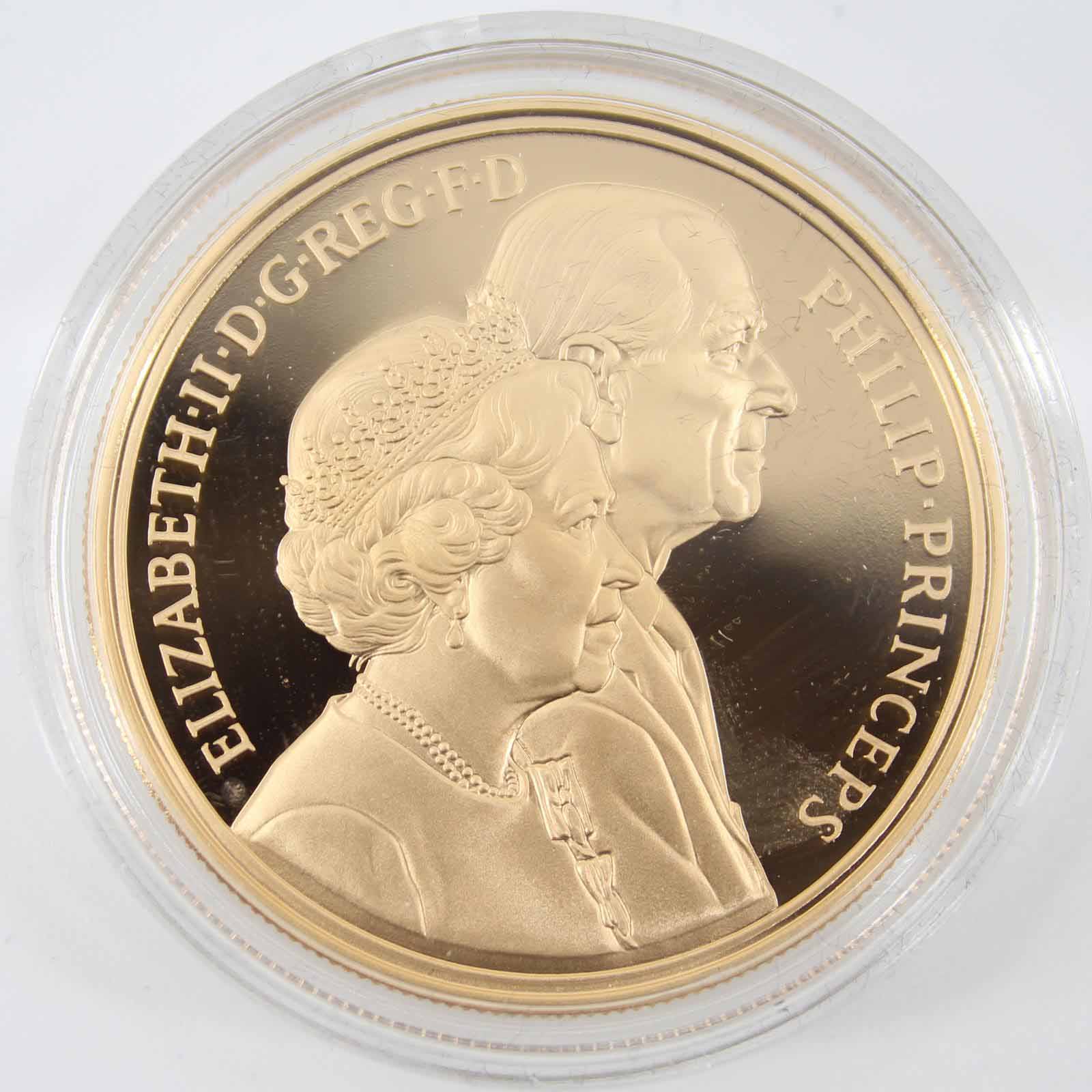 1997 5 UK Gold Proof Golden Wedding Coin