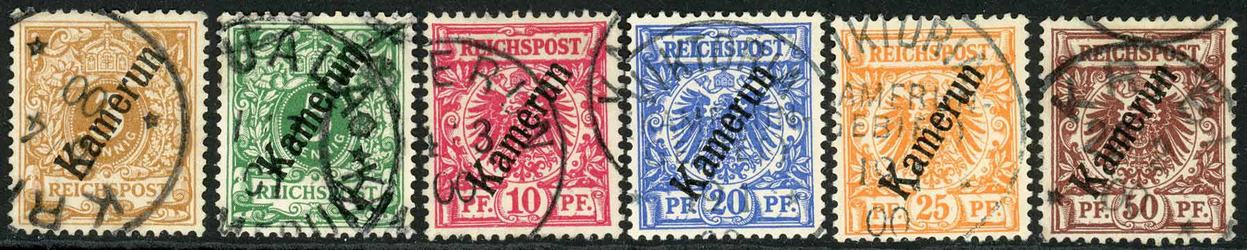 Germany / Cameroun 1897-98 SG.K1-K6 F/U