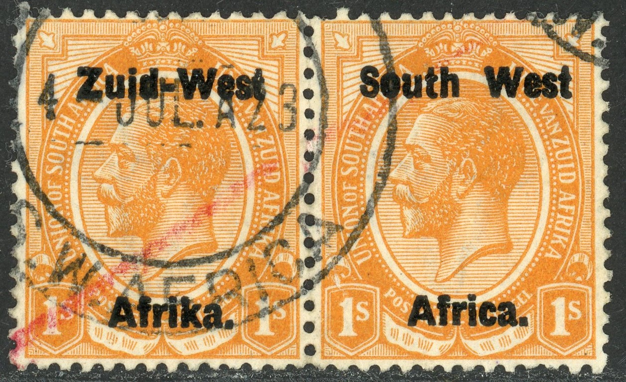 South West Africa 1923-26 SG.22 F/U pair