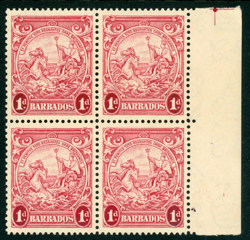 Barbados 1939 SG.249 U/M block of 4