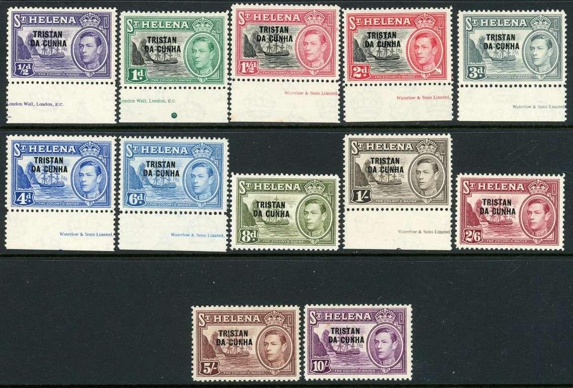 Tristan Da Cunha 1952 SG.1-12 U/M