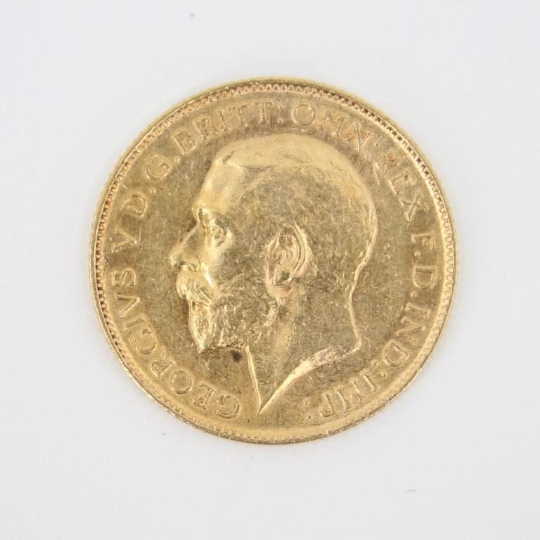 1911 George V Half Sovereign St. George Dragon