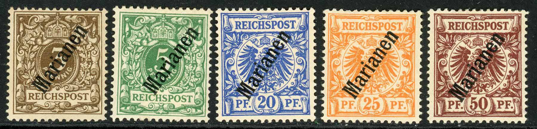 Germany / Mariana Islands 1899-1900 SG.7-8, 10-12 M/M