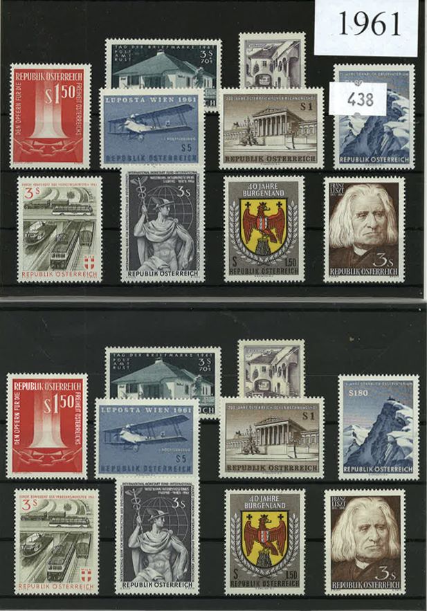 Austria Year Sets 1961 SG1362-1379 - 18 Stamps