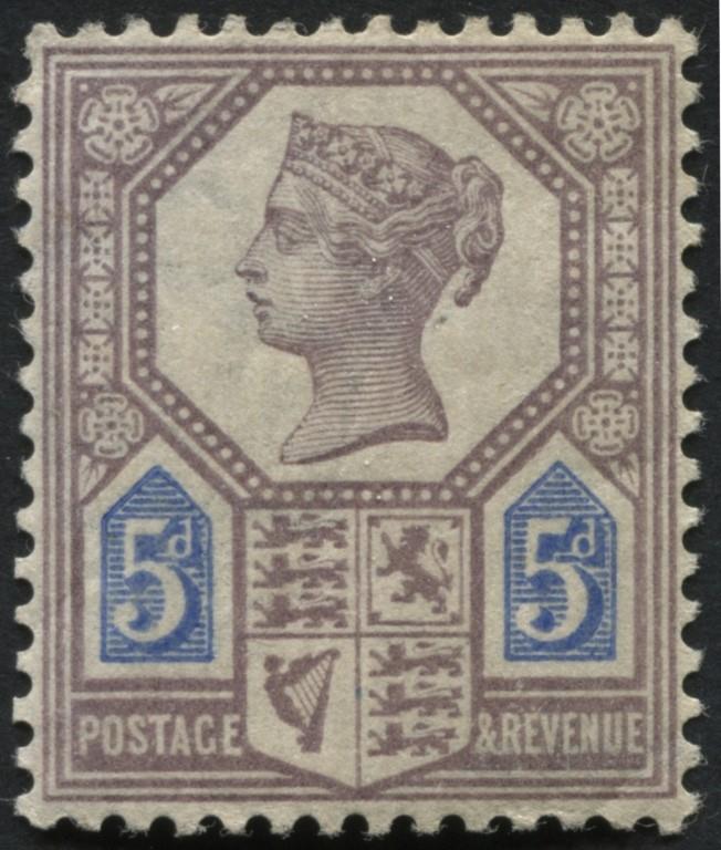 SG207 5d Purple-Blue Die I, U/M