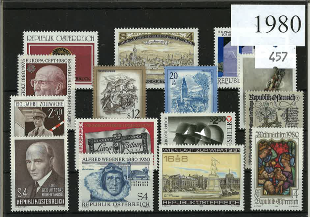 Austria Year Sets 1980 SG1861-1891 - 28 Stamps (+ 4 defs)