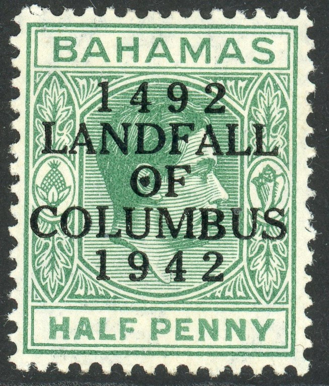 Bahamas 1942 SG.162 M/M variety ''spot in O''