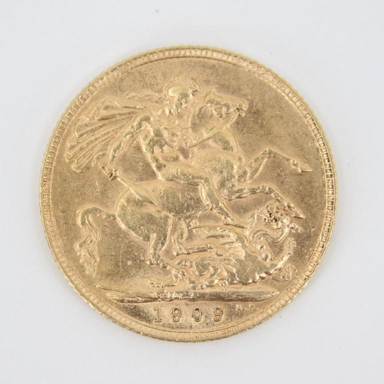 1909 Edward VII Sovereign St. George Dragon