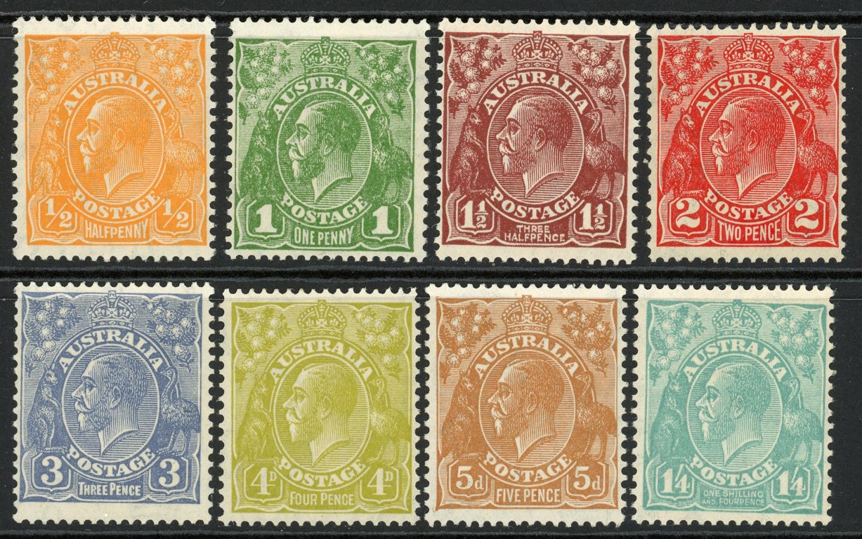 Australia 1931-36 SG.124-131 M/M