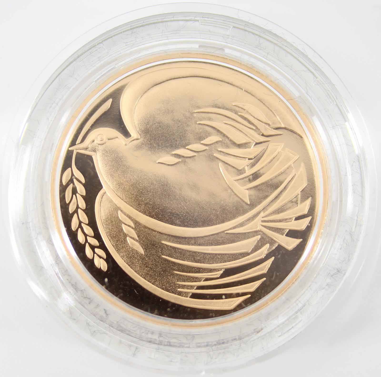 1995 UK Gold Proof 2 Dove Coin