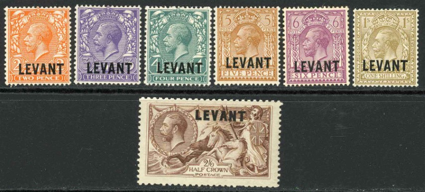 British Levant 1921 SG.L18-L24 M/M