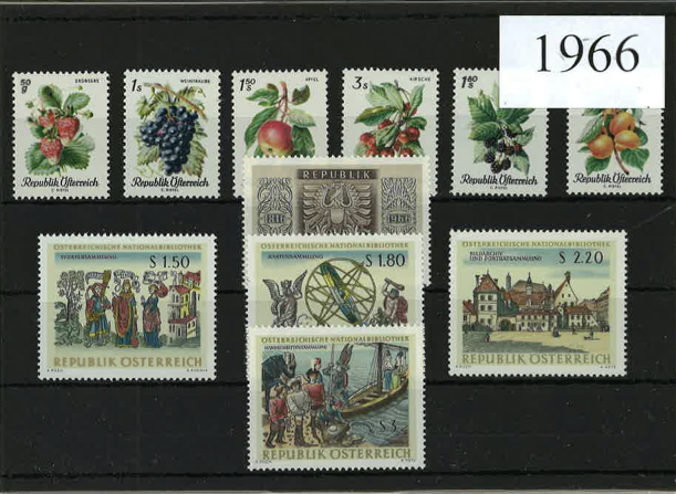 Austria Year Sets 1966 SG1463-1482 - 30 Stamps